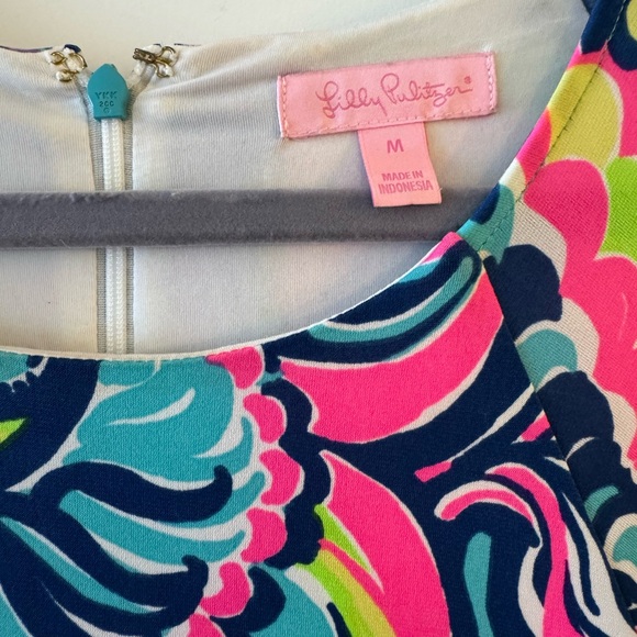 Lilly Pulitzer Bellavista Swing Dress Sea Blue Private Island Engineered - Picture 4 of 11
